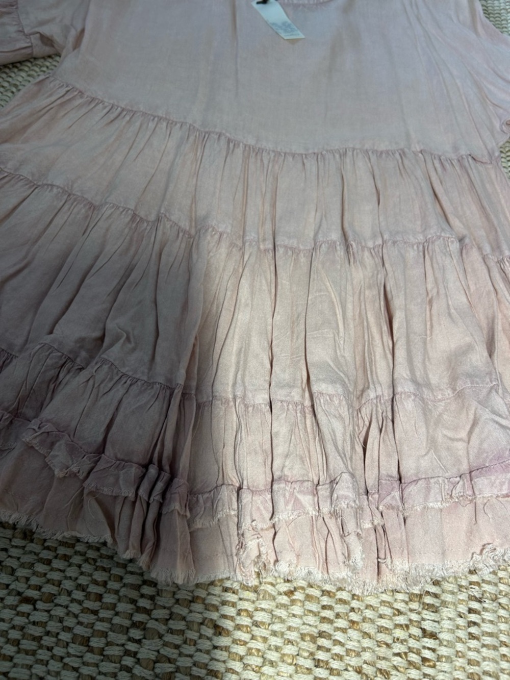 Pink Ruffle Dress - Lightweight Boho Style - Picture 7 of 7